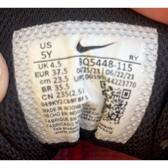 Nike Court Borough Low 2 White Black Orange Youth Size 5Y Sneakers - Picture 9 of 9